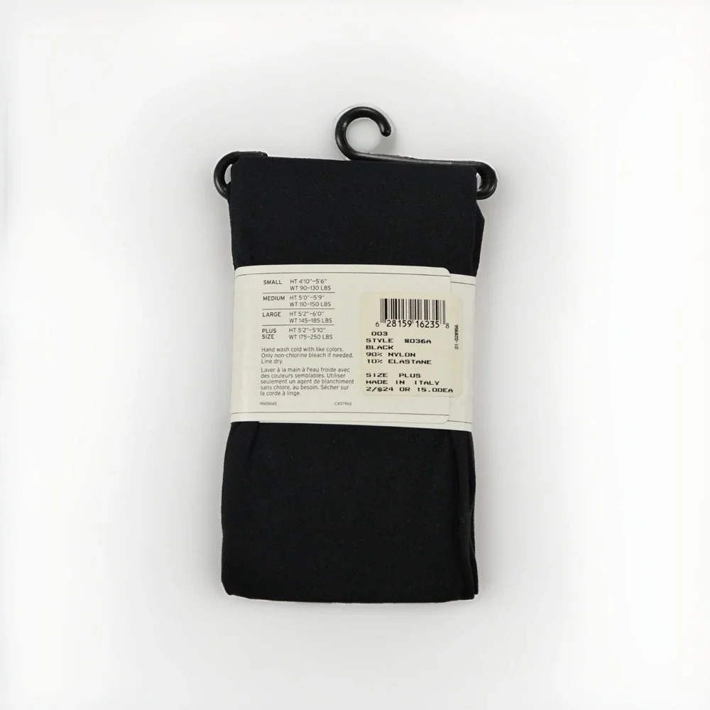 Nordstrom Opaque 60 Denier Tights Plus Size Black Made in Italy Stockings